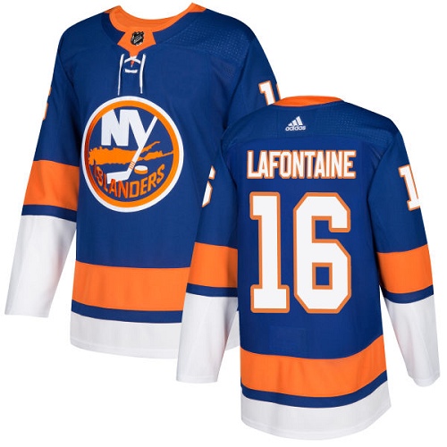 Adidas Men NEW York Islanders #16 Pat LaFontaine Royal Blue Home Authentic Stitched NHL Jersey->new york islanders->NHL Jersey